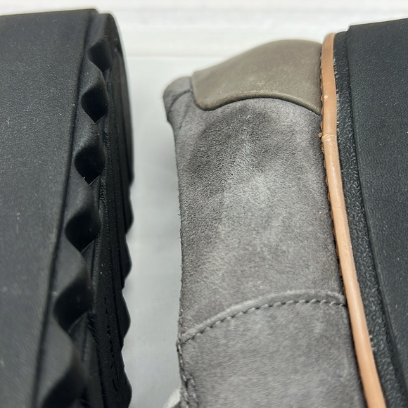 Collections by clark Sharon Dolly  gray brown slip on platform loafers  Sz 5.5 - Picture 6 of 9